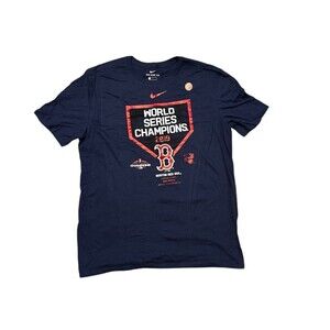 Men’s Nike Tee Athletic Cut Boston Red Sox 2018 World Series Champions Navy Tee